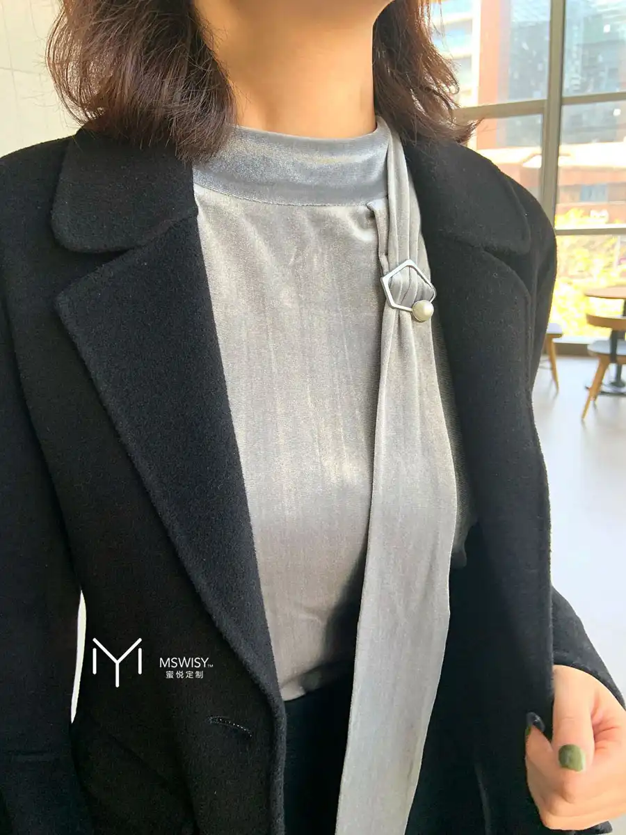 双面羊绒喇叭袖西装领中长大衣