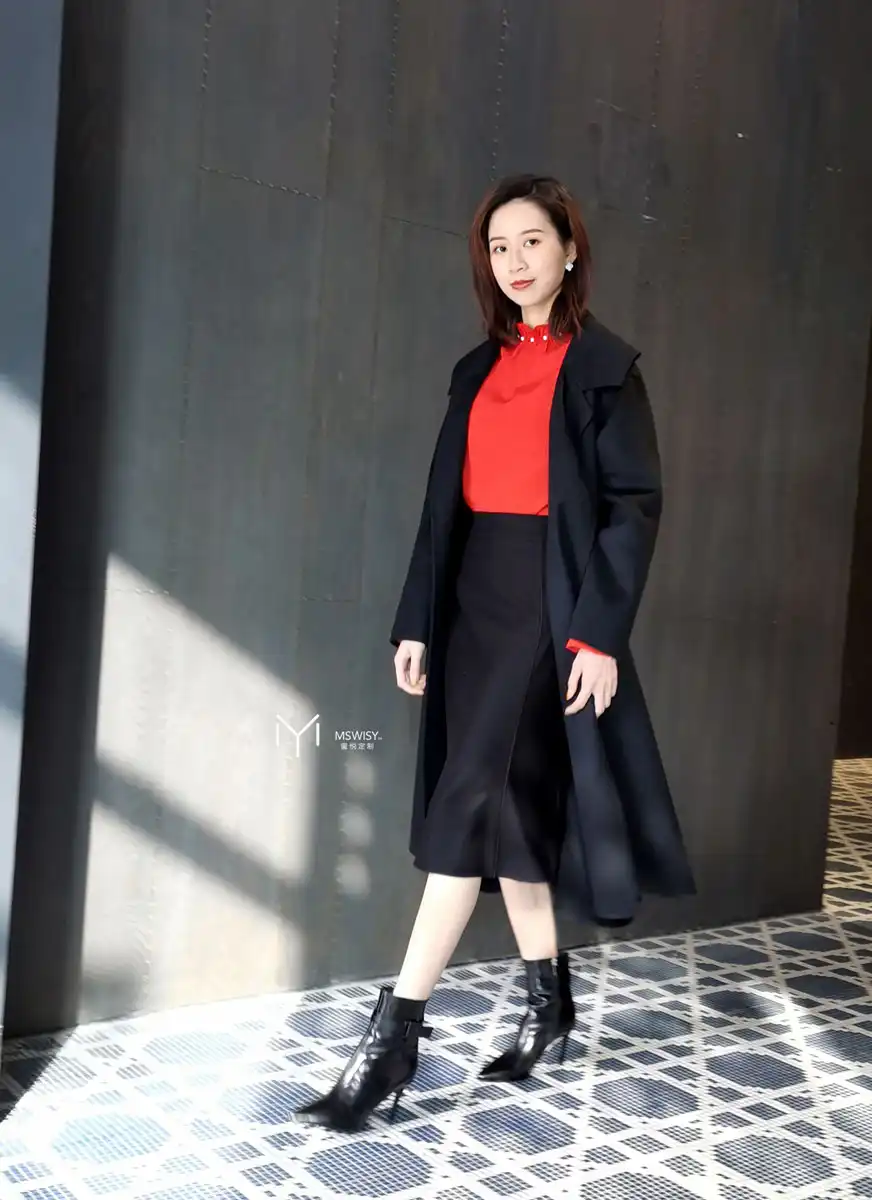 大西装领a版双面绒大衣