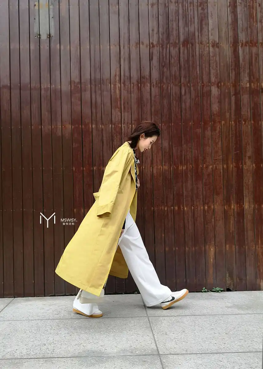 包边设计款宽松风衣