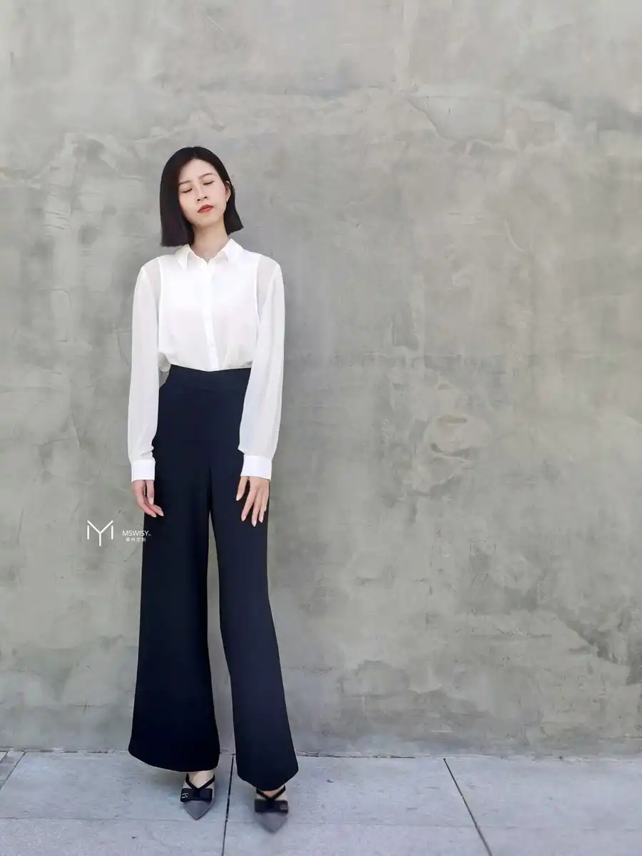 雪纺纱配真丝假两件衬衣